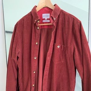 Norse projects Anton  corduroy shirt in deep red / wine